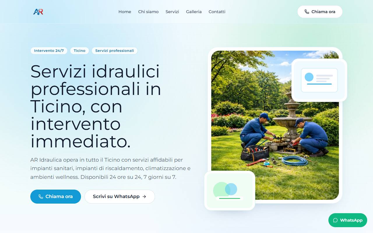 Anteprima del sito: A.R.IDRAULICA di Ricards Anspoks