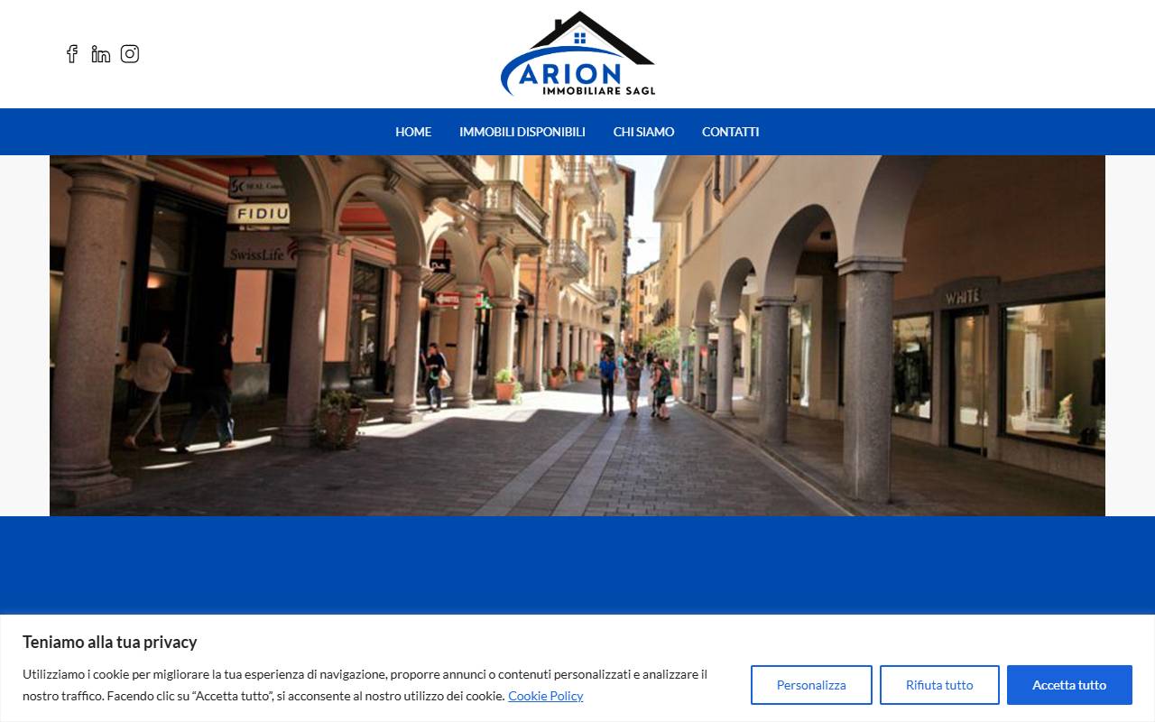 Anteprima del sito: Arion Immobiliare Sagl