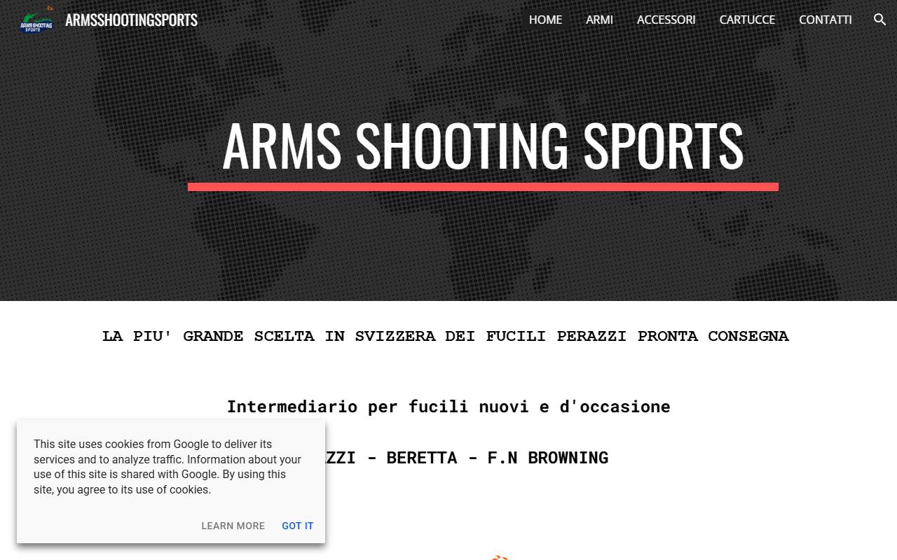 Anteprima del sito: ARMS SHOOTING SPORTS Sagl