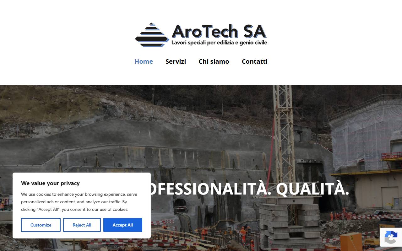 Anteprima del sito: AroTech SA