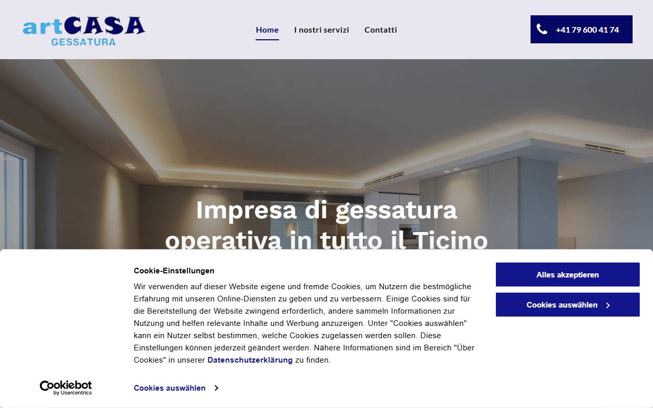 Anteprima del sito: Artcasa gessatura di Antonello Carrozzo