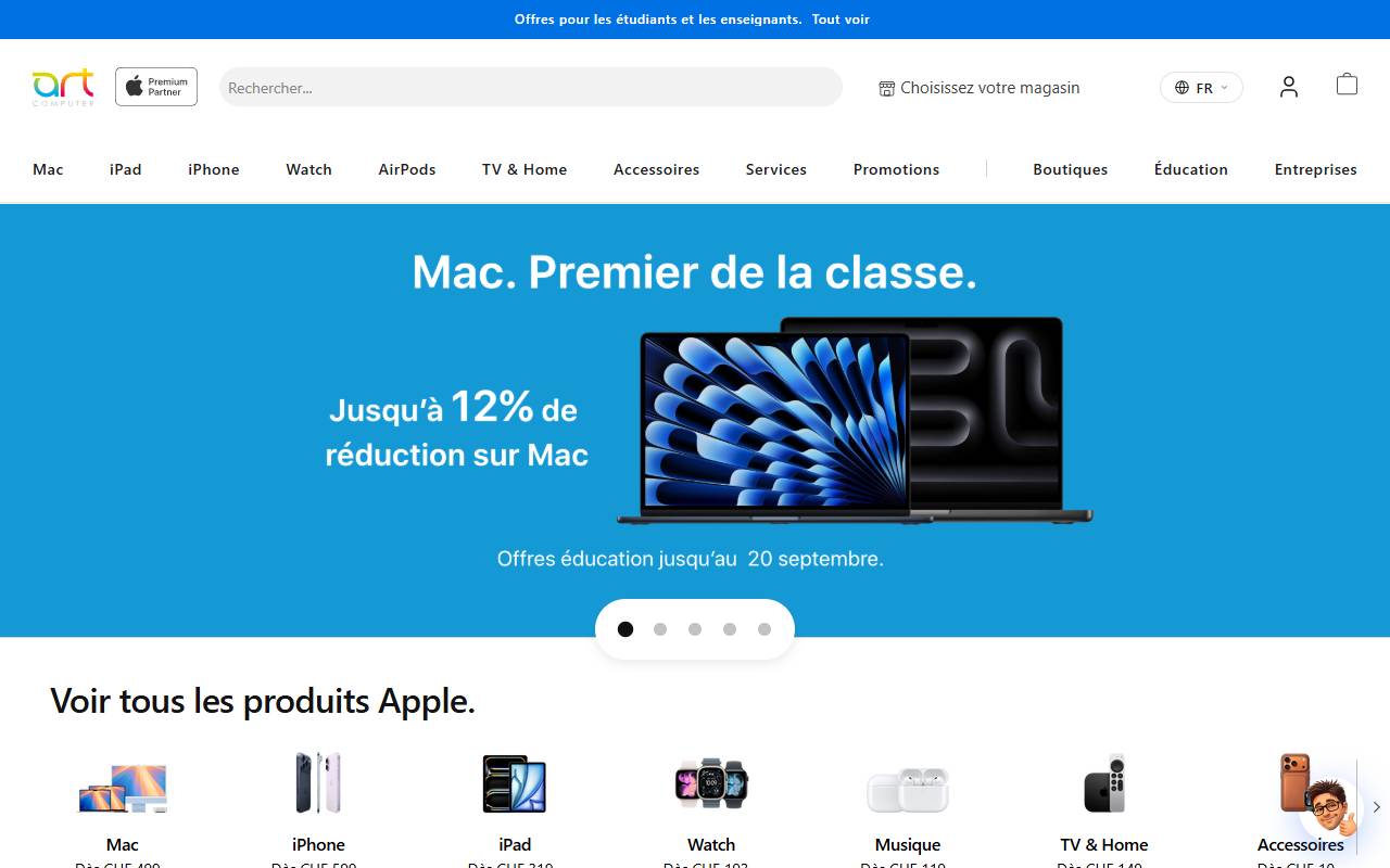 Anteprima del sito: Art Computer SA