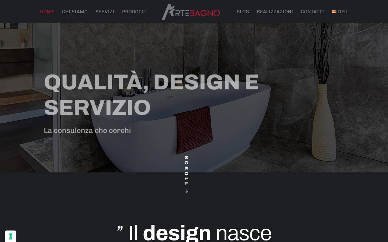 Anteprima del sito: Artebagno Sagl
