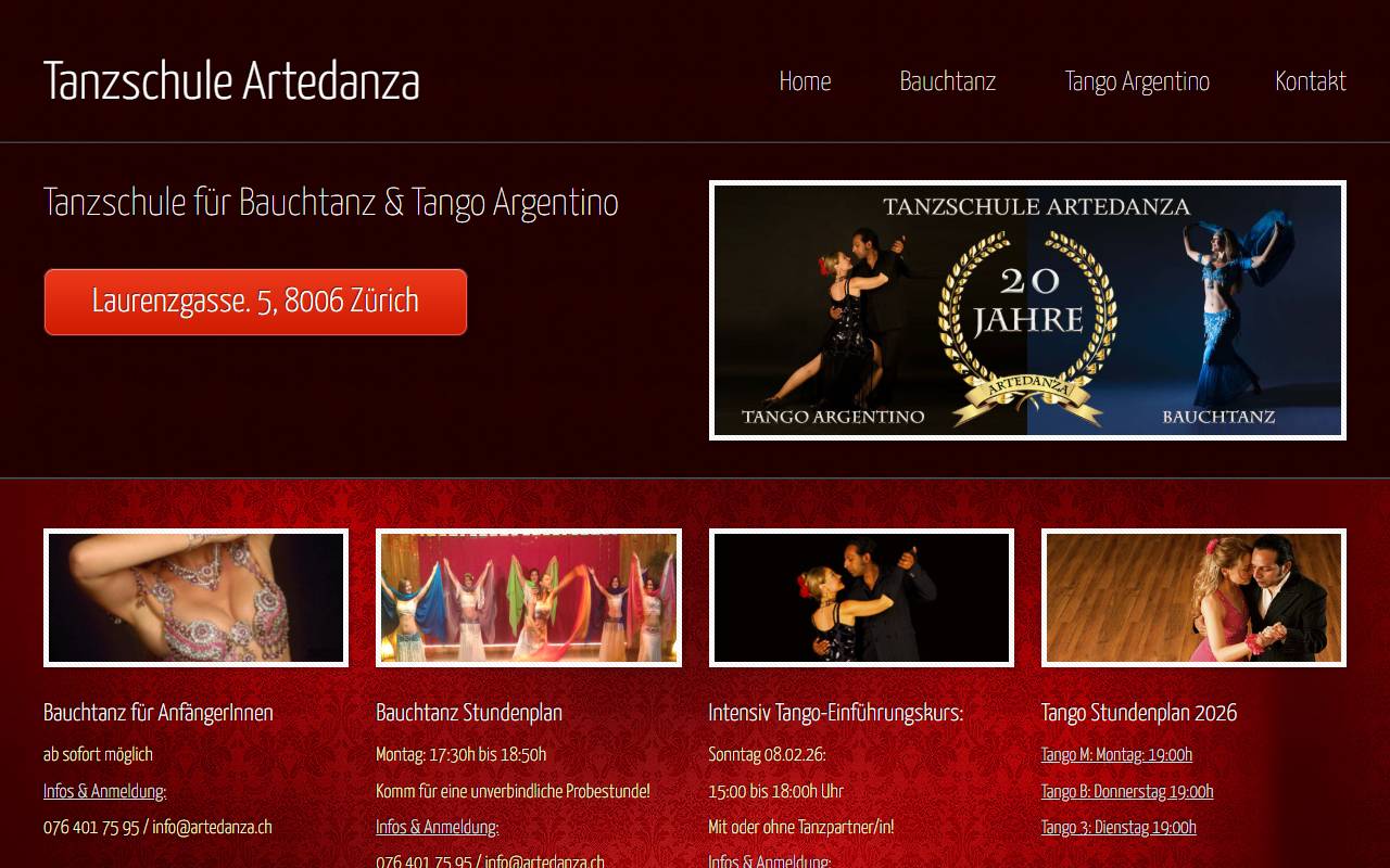Anteprima del sito: ArteDanza Ticino Sagl