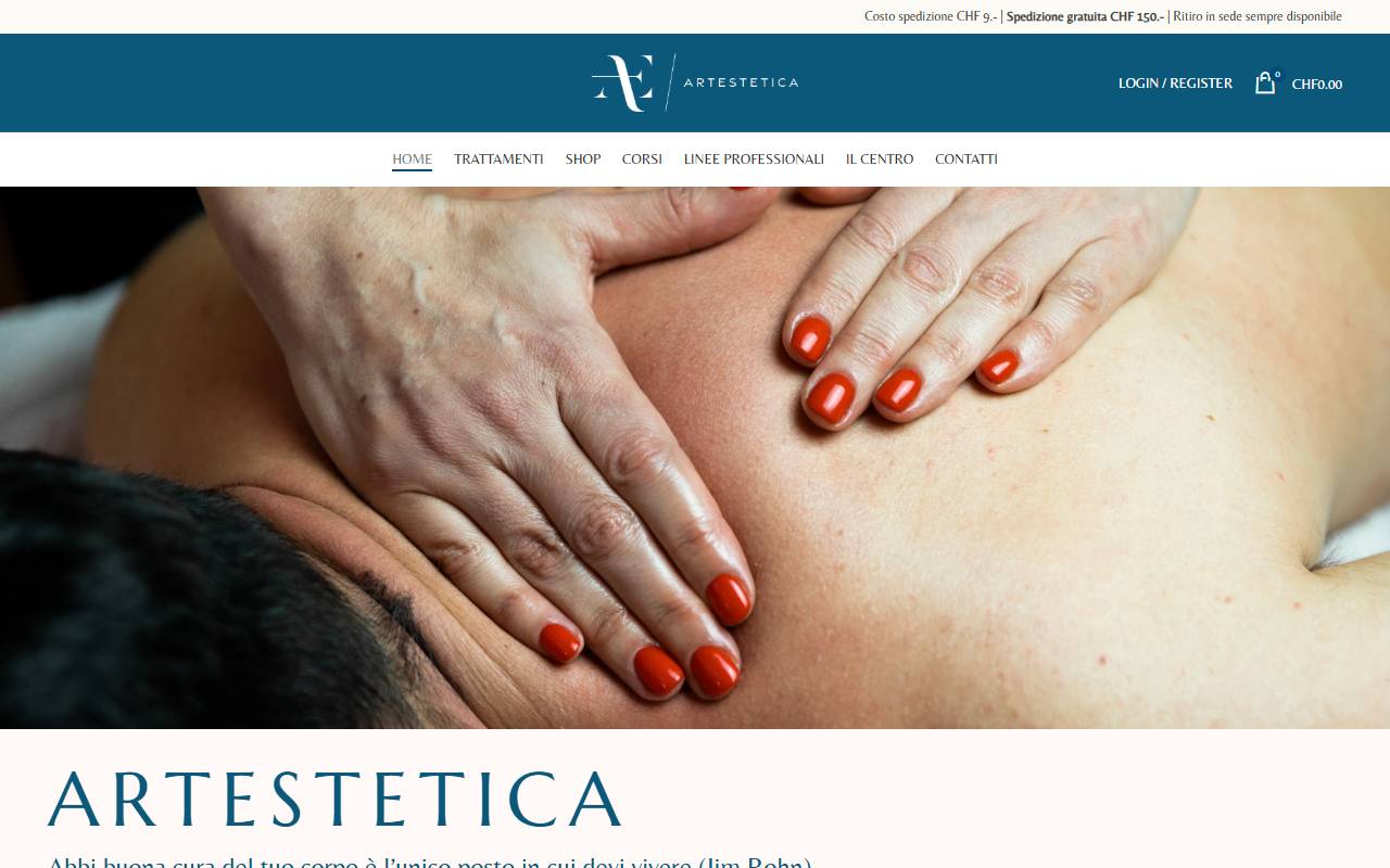 Anteprima del sito: ARTESTETICA SAGL