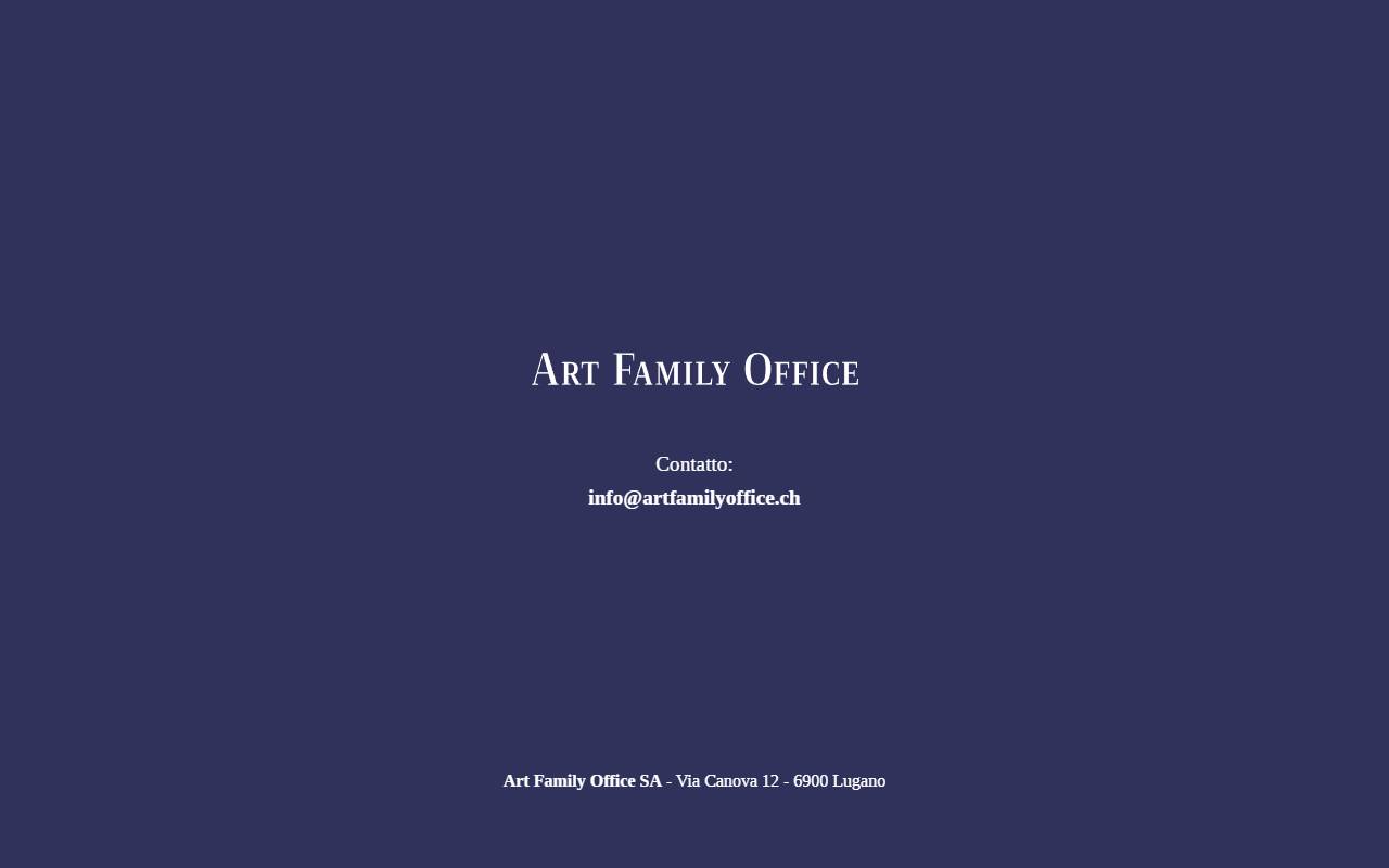Anteprima del sito: ART Family Office SA