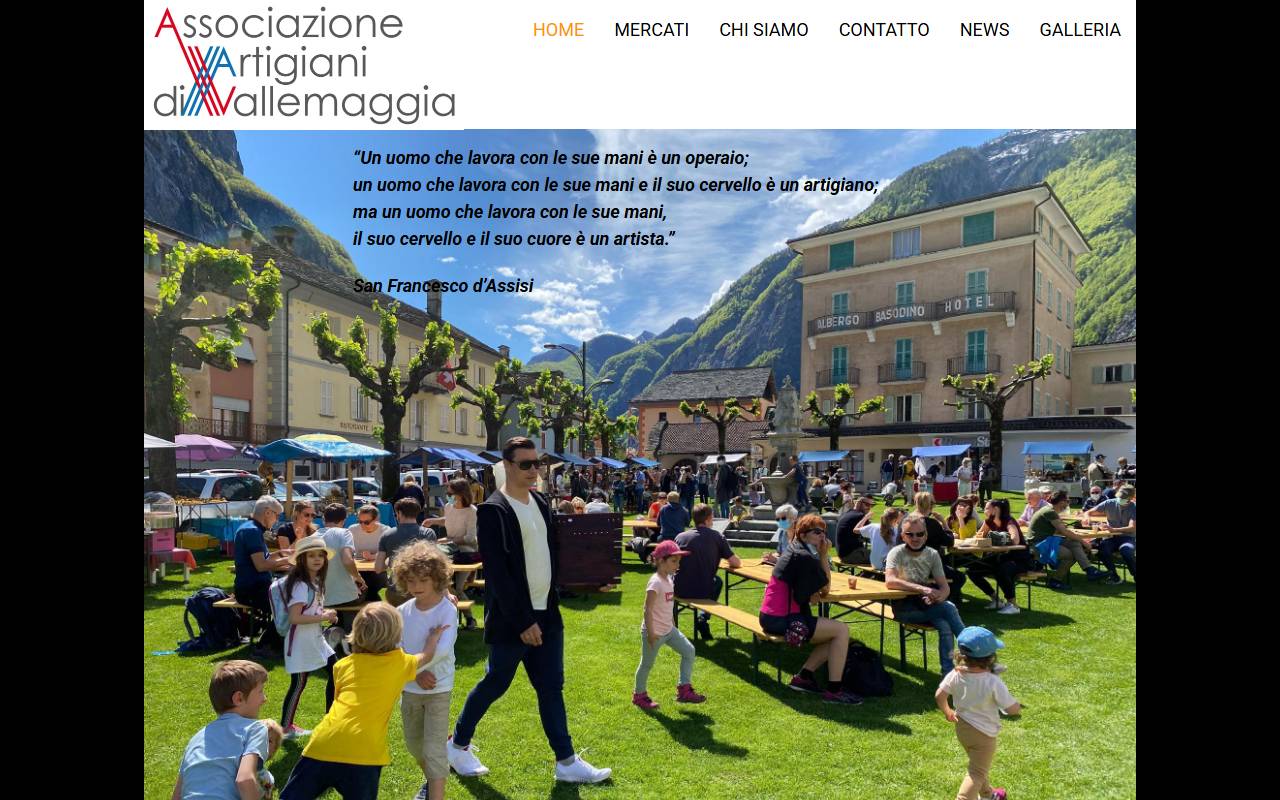 Anteprima del sito: ASSOCIAZIONE ARTIGIANI DI VALLEMAGGIA
