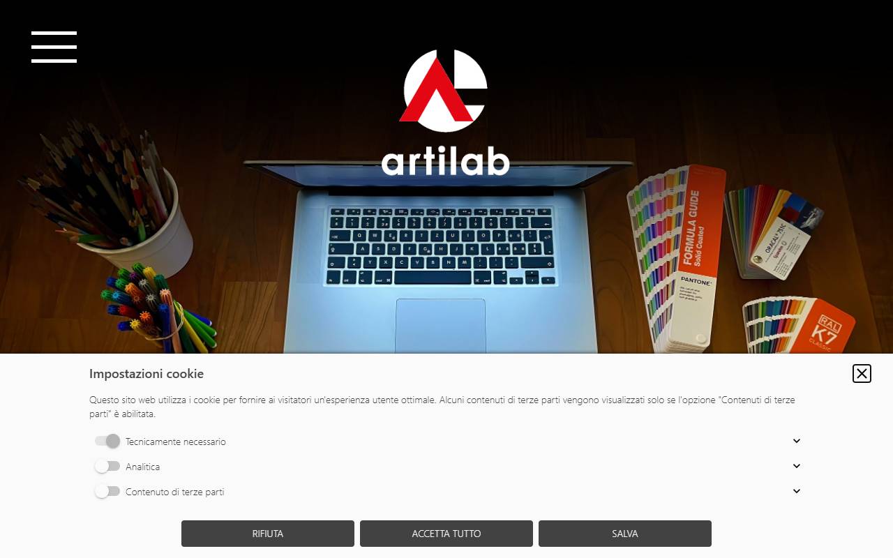 Anteprima del sito: Artilab Sagl