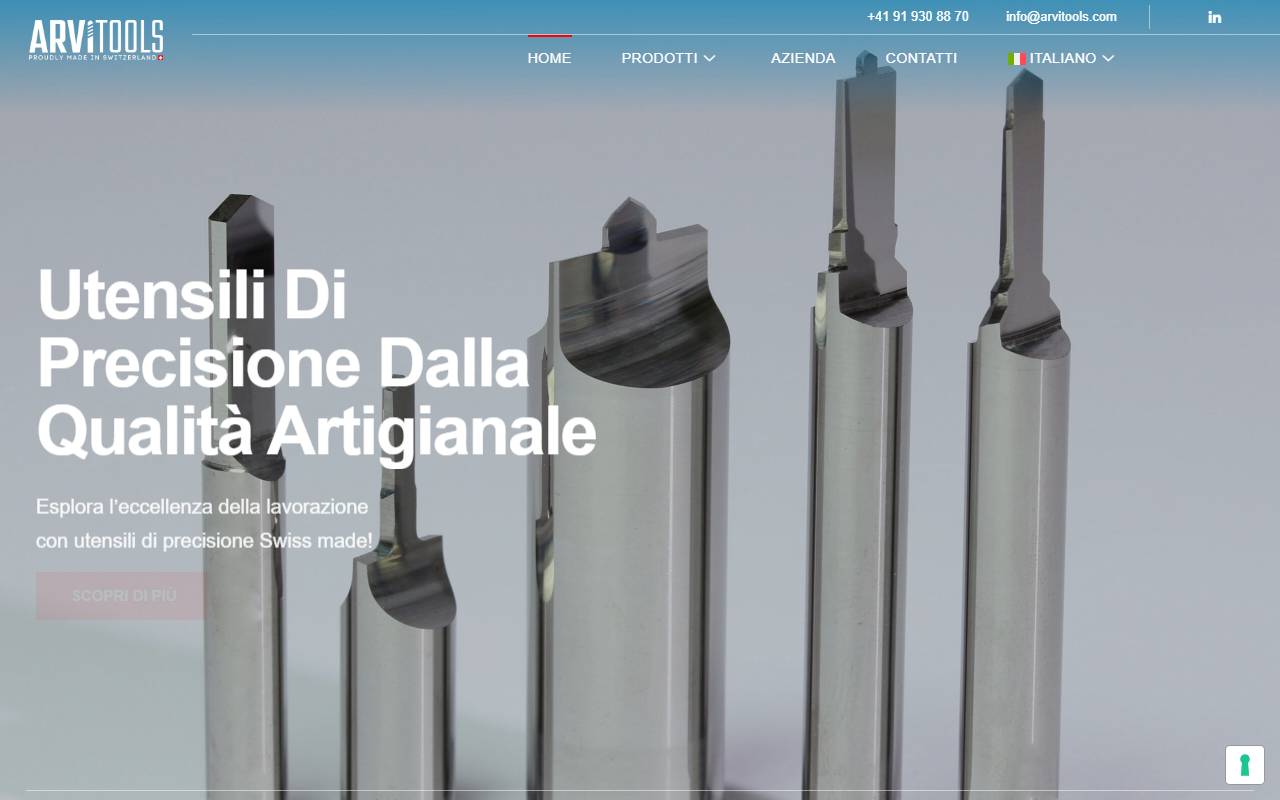 Anteprima del sito: ARVI TOOLS SA