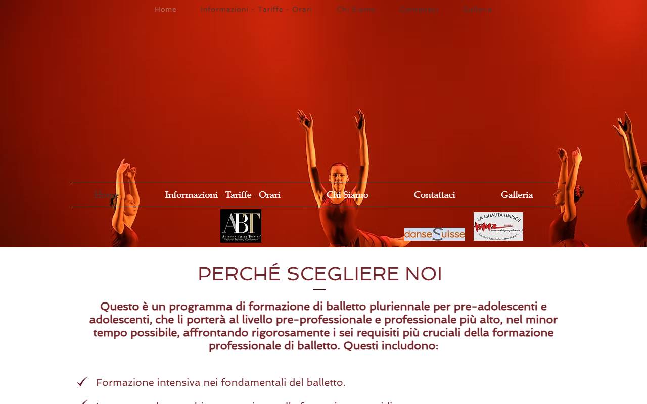 Anteprima del sito: Ashkenazy Ballet Center Sagl