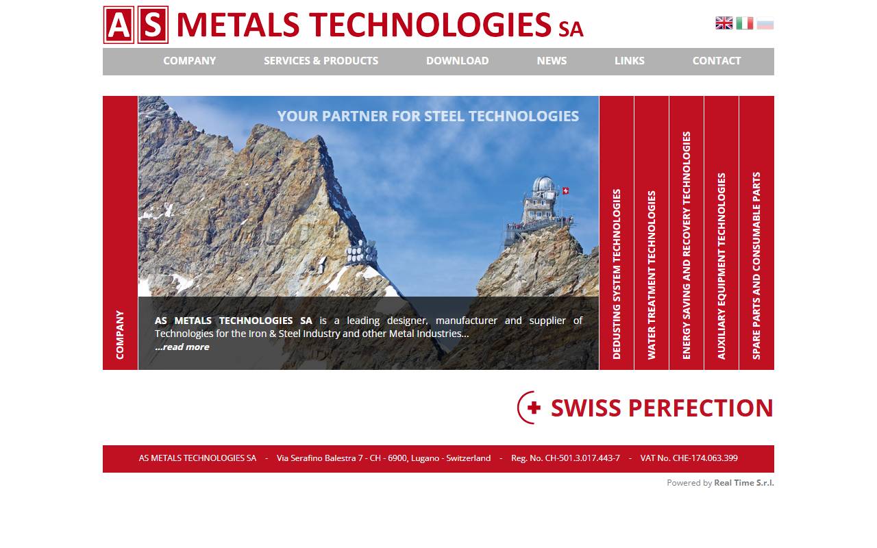 Anteprima del sito: AS METALS TECHNOLOGIES SA