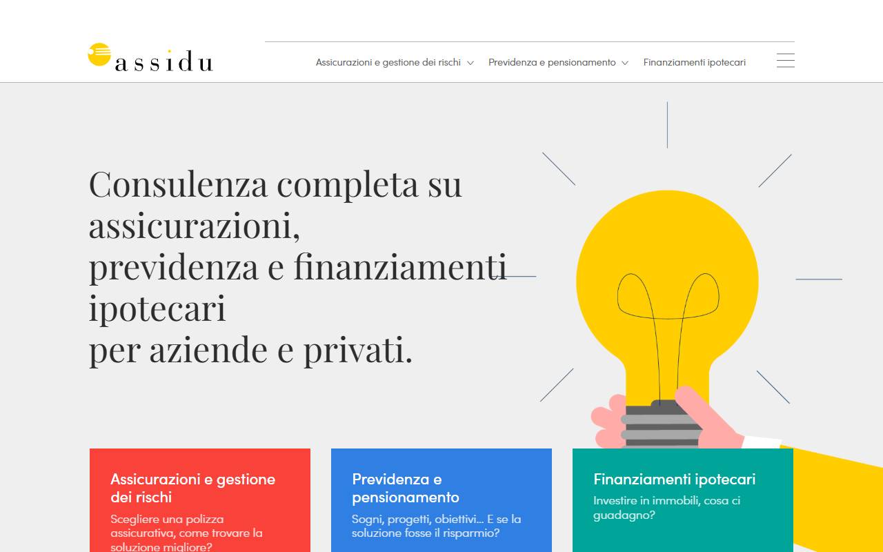 Anteprima del sito: Assidu SA, succursale di Lugano