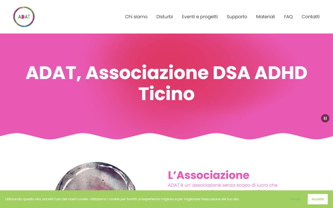 Anteprima del sito: Associazione Ticinese Dislessia (DSA-ADHA)
