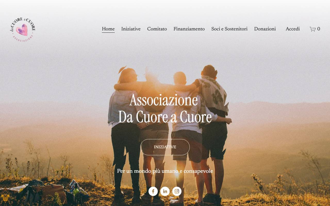 Anteprima del sito: Da Cuore a Cuore