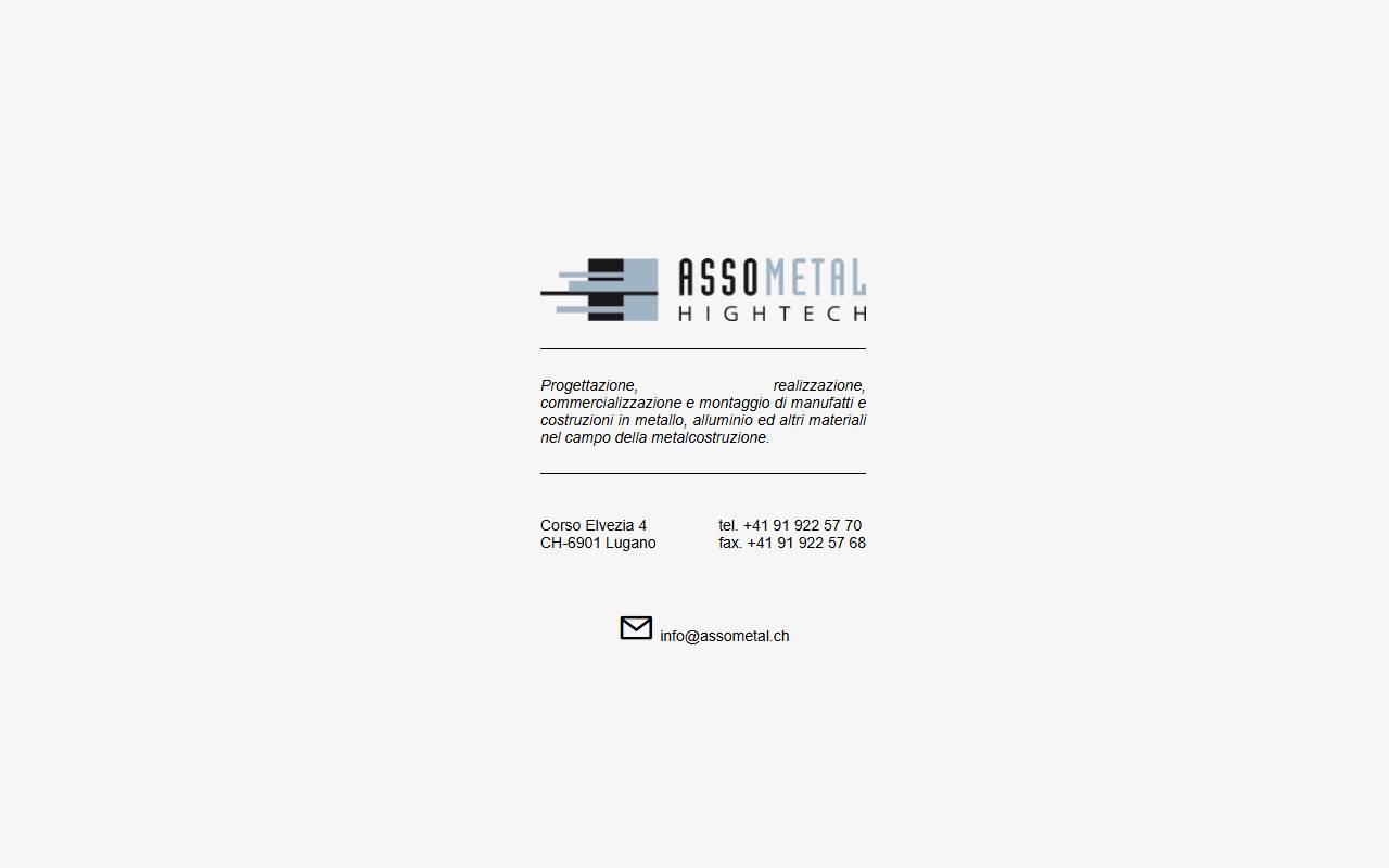 Anteprima del sito: Assometal High Tech SA