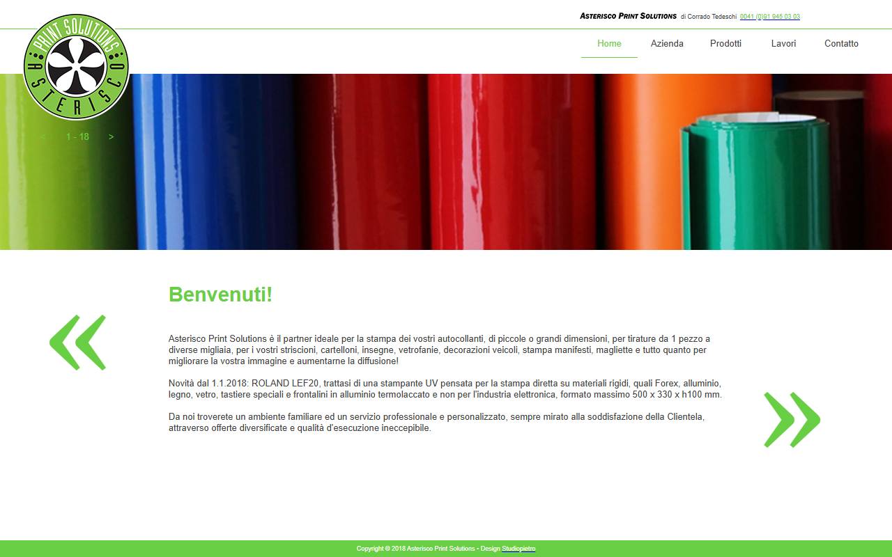Anteprima del sito: Asterisco Print Solutions di Corrado Tedeschi