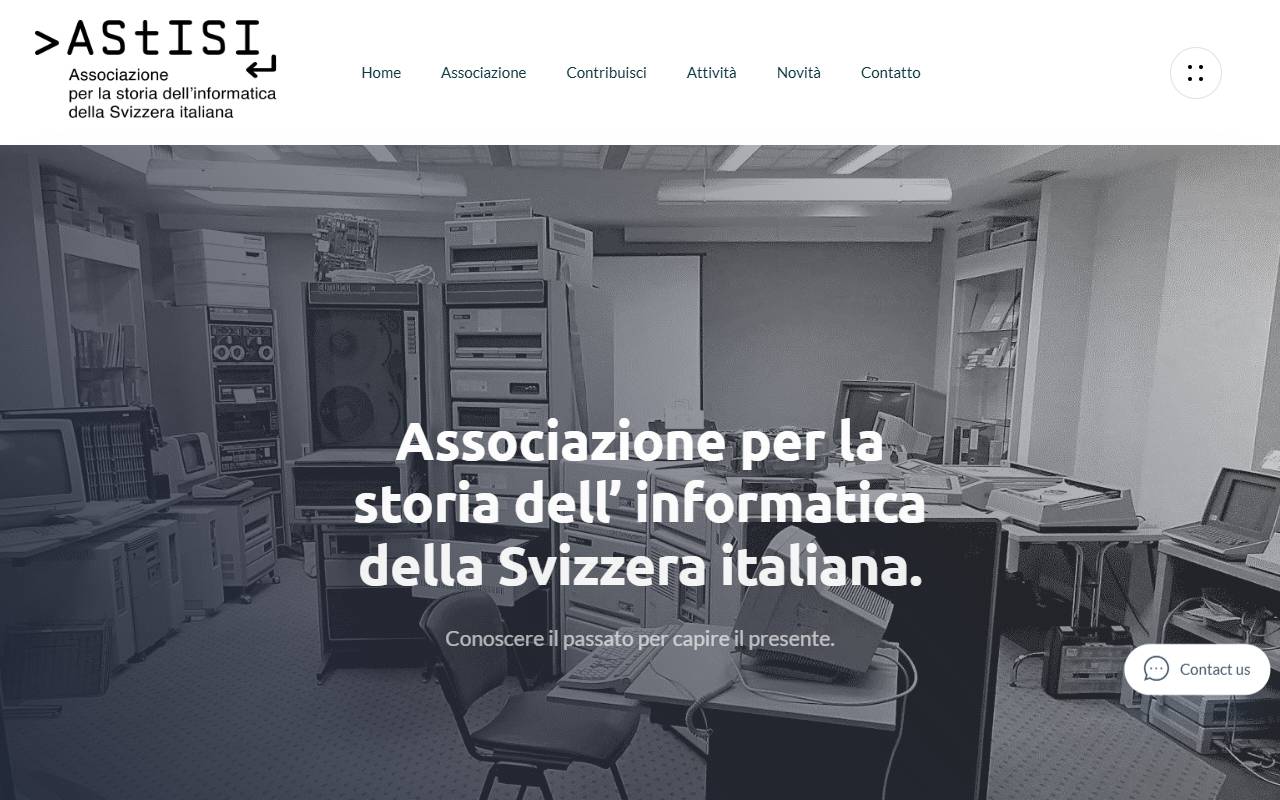 Anteprima del sito: Associazione per la Storia dell'lnformatica della Svizzera Italiana (AStISI)