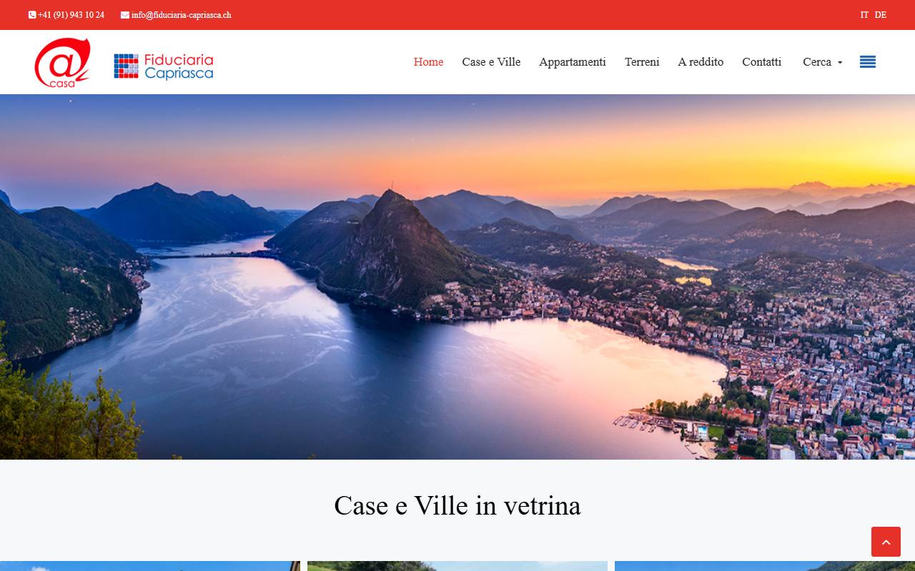 Anteprima del sito: Fiduciaria Capriasca SA