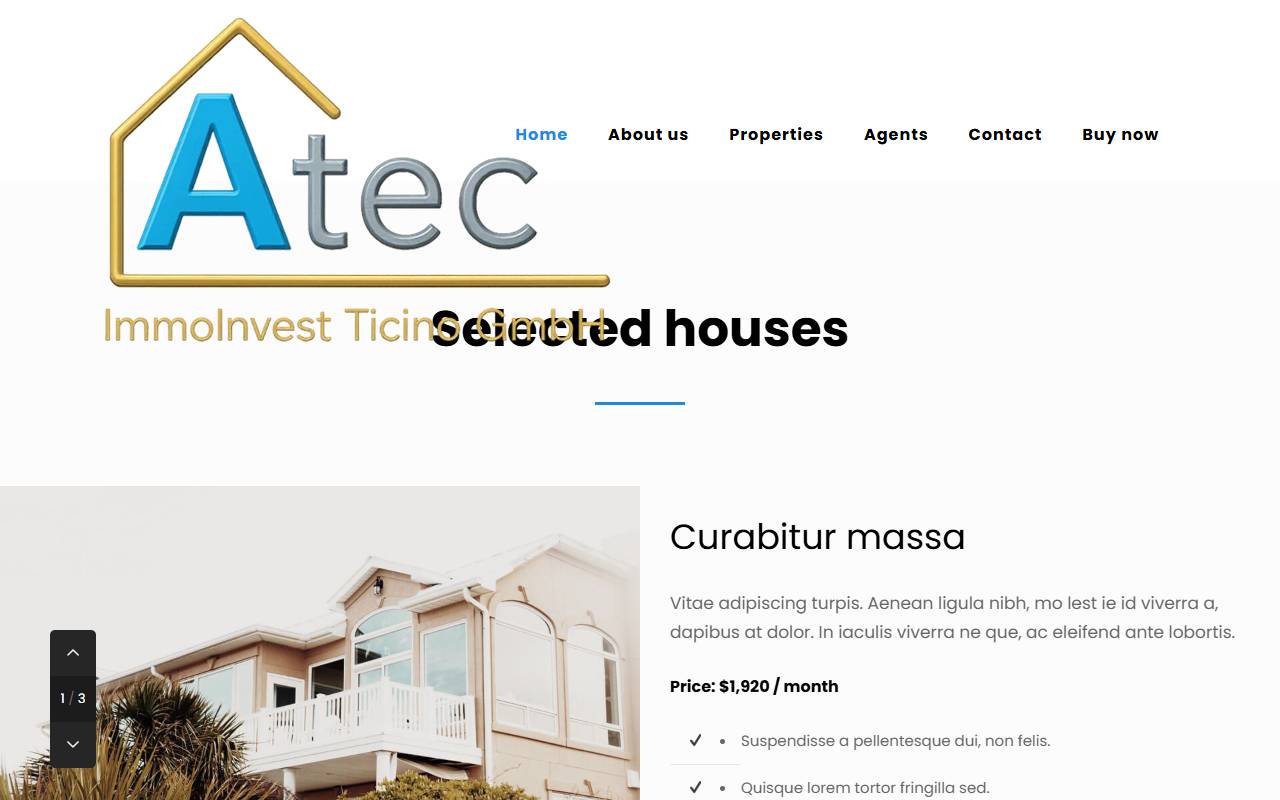 Anteprima del sito: AtecImmoInvest Ticino GmbH