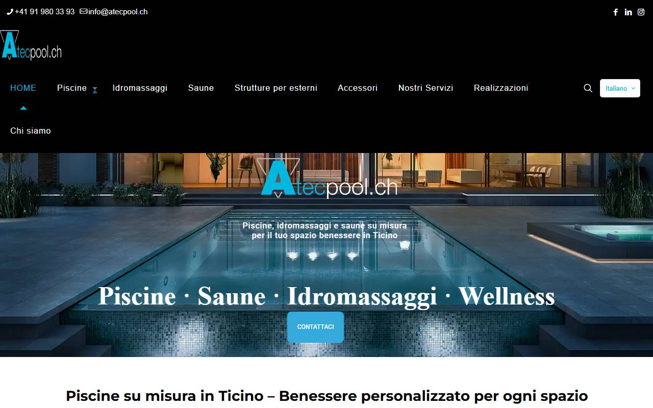 Anteprima del sito: Atec Pool Sagl