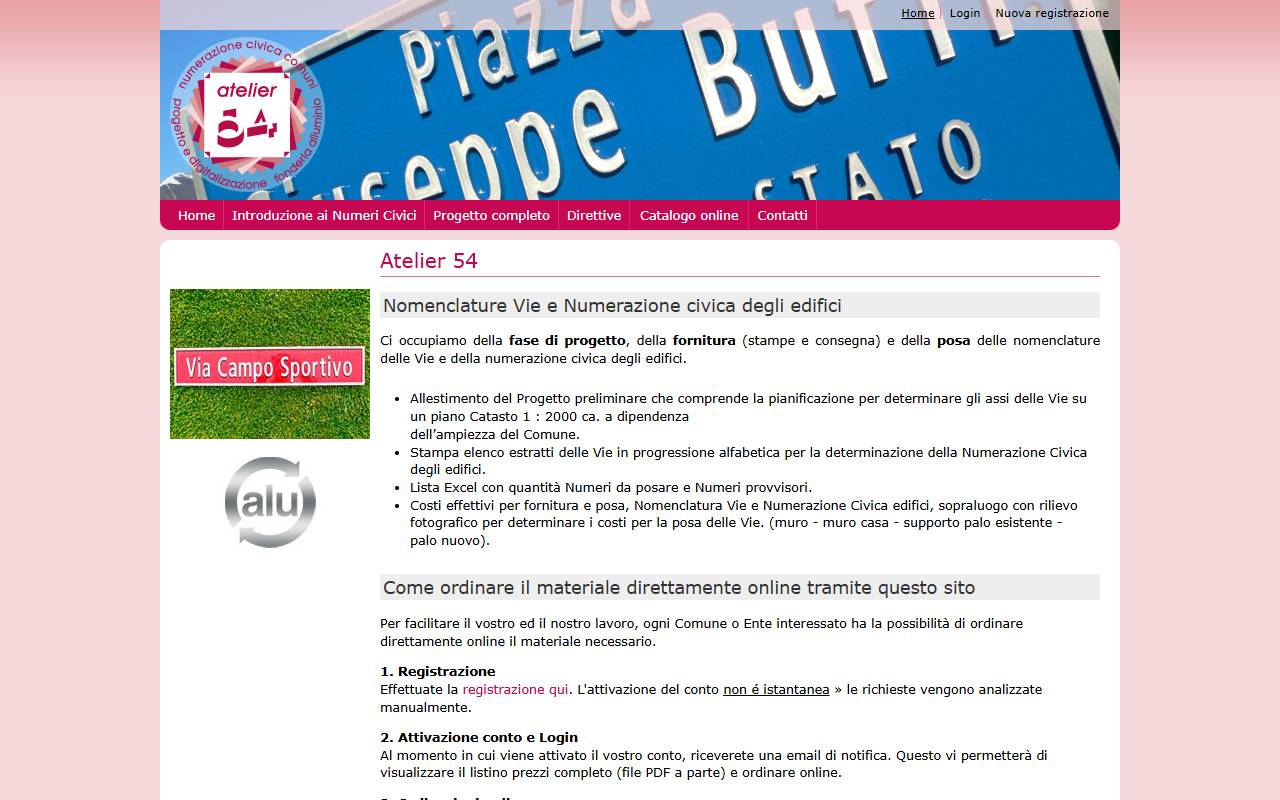 Anteprima del sito: Atelier 54 di Daniele Ostini