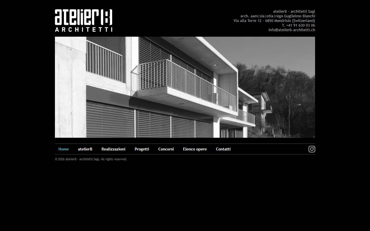 Anteprima del sito: atelierB - architetti Sagl