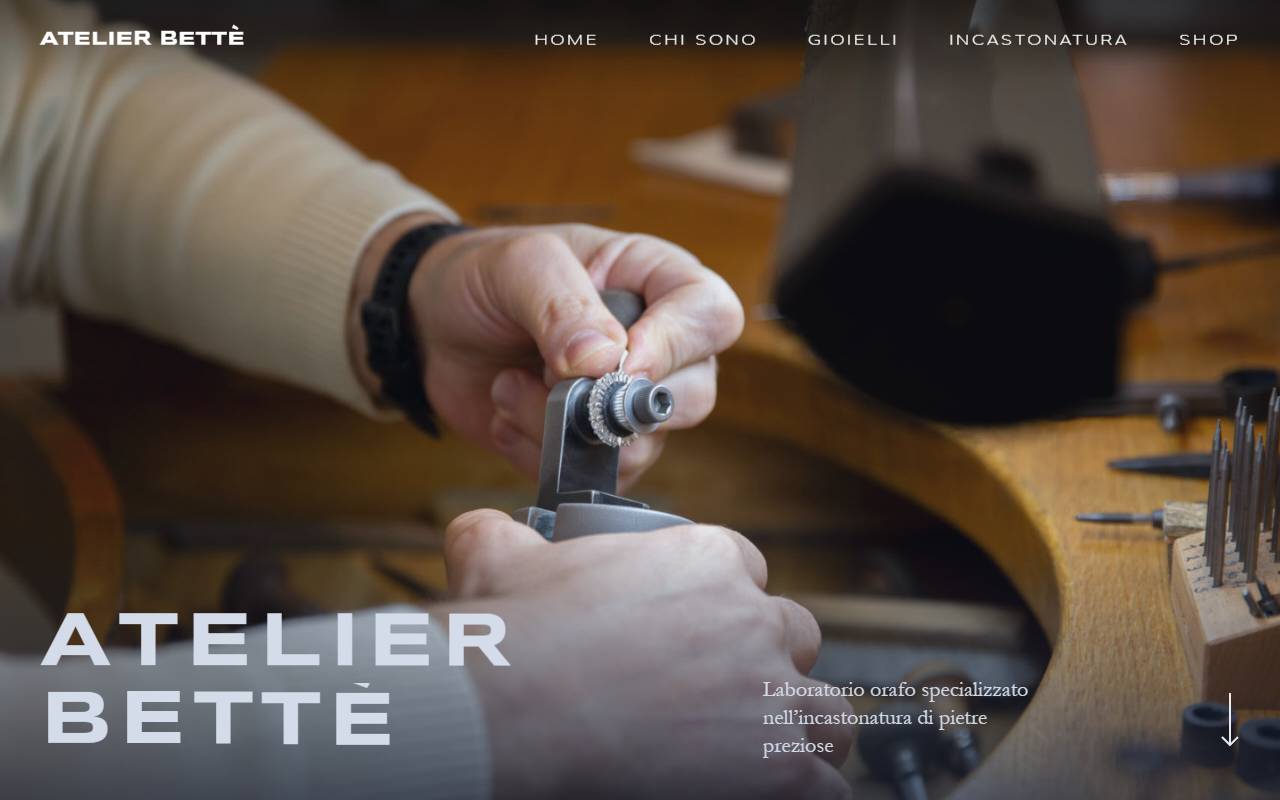 Anteprima del sito: Atelier Bettè