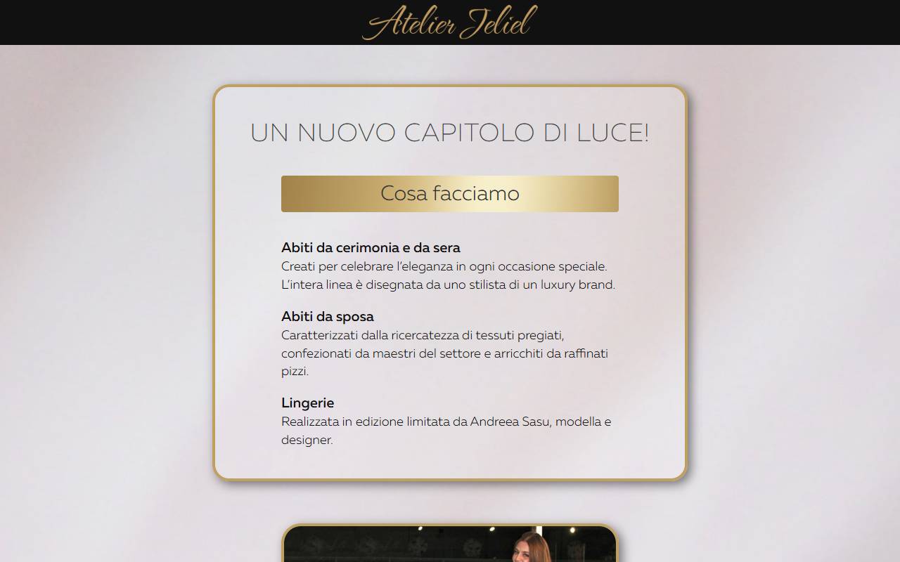 Anteprima del sito: ATELIER JELIEL SA