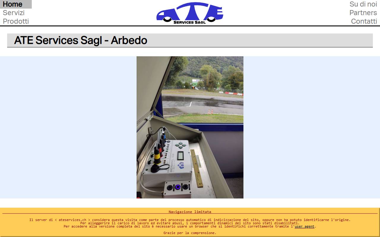 Anteprima del sito: ATE Services Sagl