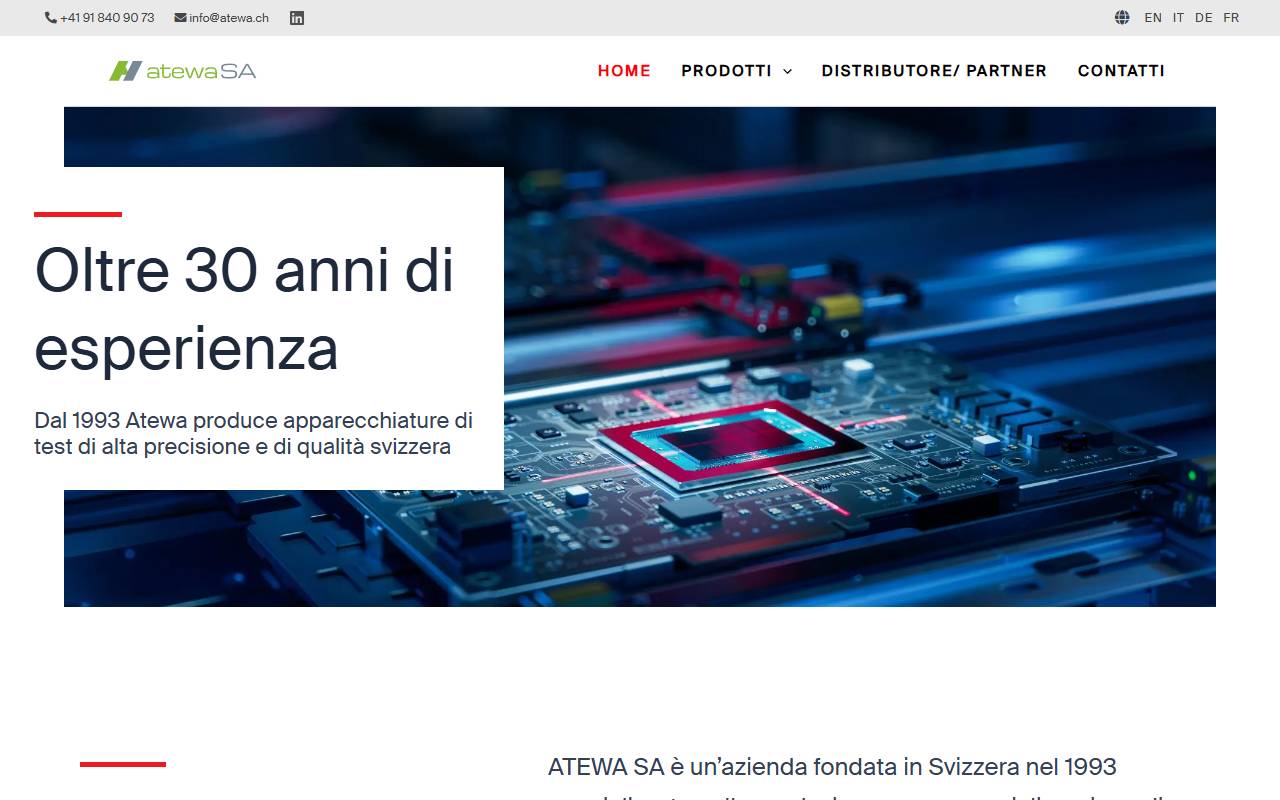 Anteprima del sito: Atewa Advanced Test Ware SA