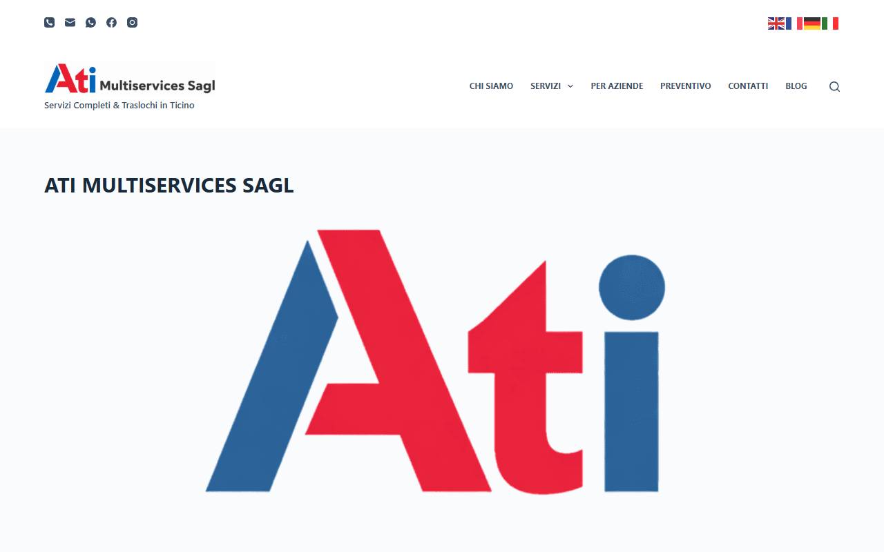 Anteprima del sito: ATI Multiservices Sagl
