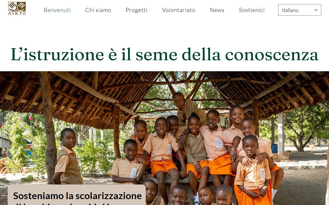Anteprima del sito: ATKYE Associazione Ticino Kenya Youth Education