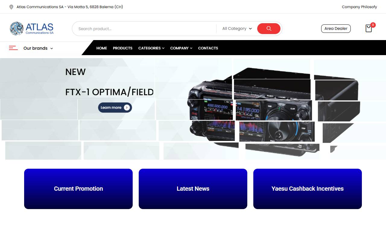 Anteprima del sito: ATLAS COMMUNICATIONS SA