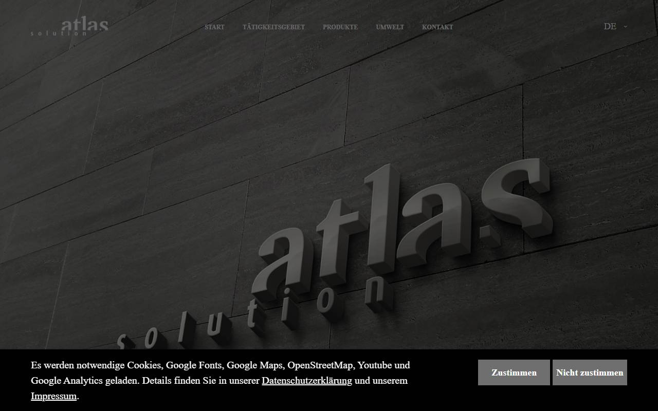 Anteprima del sito: Atlas Solution Sagl