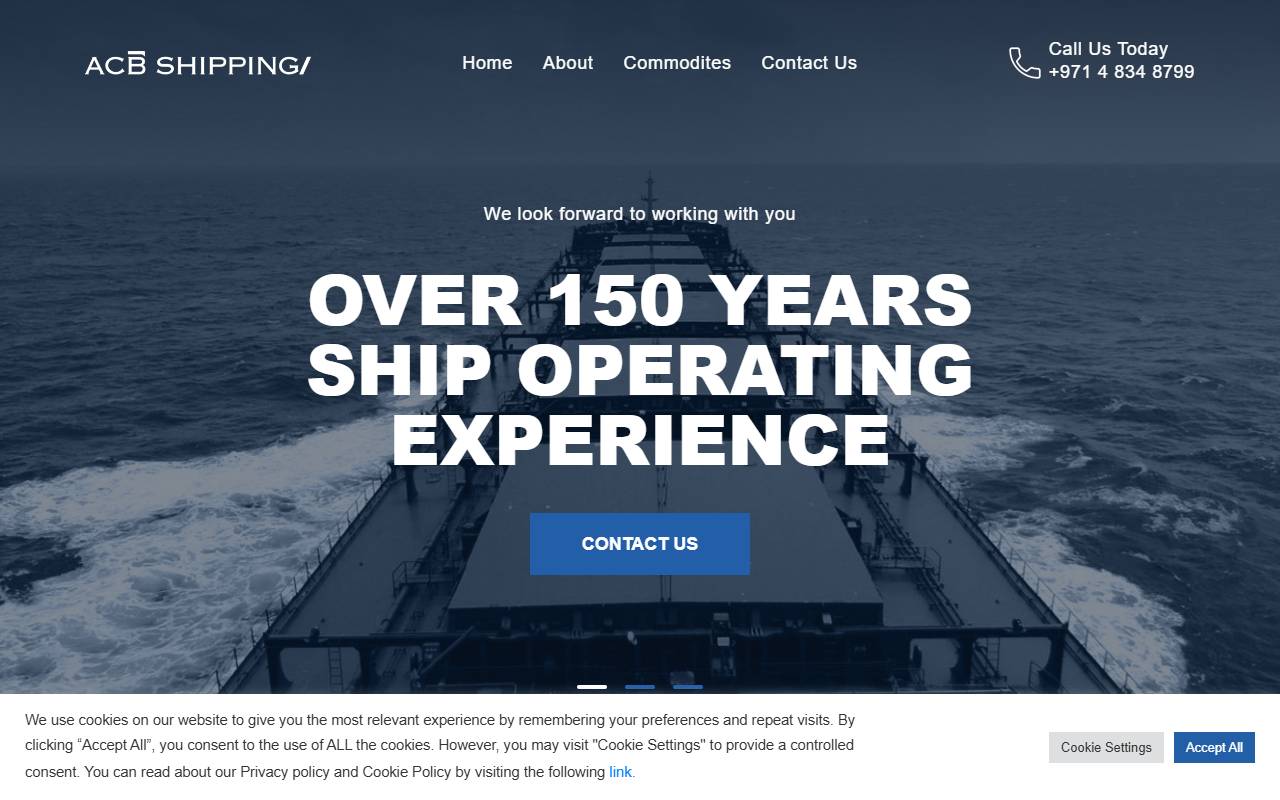 Anteprima del sito: ACB Shipping SA
