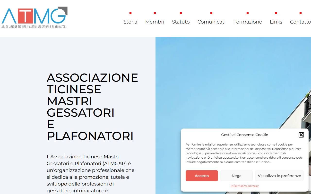 Anteprima del sito: Associazione Ticinese Mastri Gessatori e Plafonatori