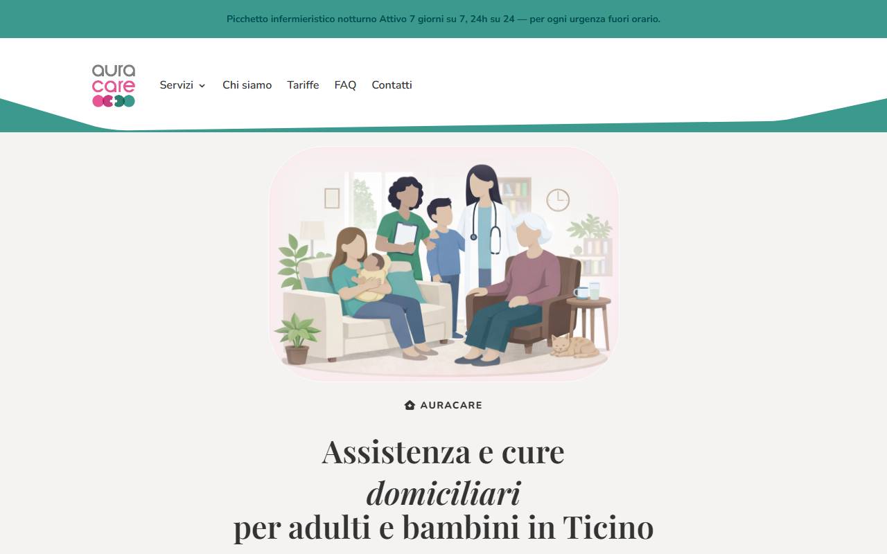 Anteprima del sito: Aura Care Sagl