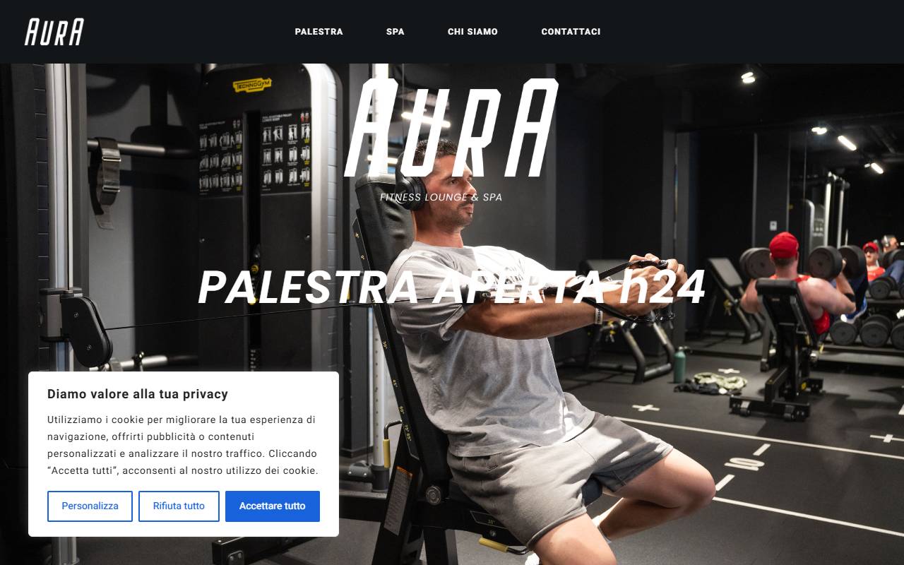 Anteprima del sito: Aura Fitness Lounge & Spa SA