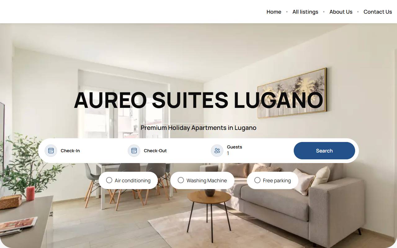 Anteprima del sito: Aura Suites SA