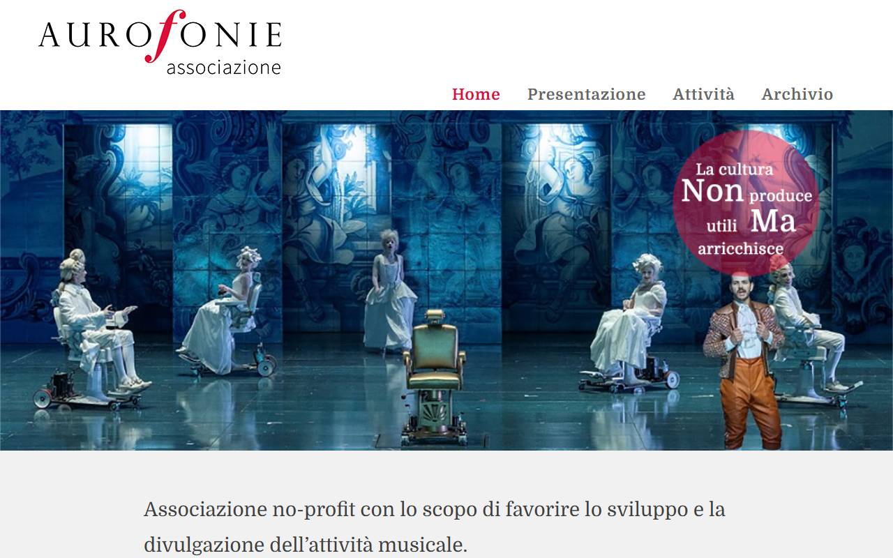 Anteprima del sito: Associazione "Aurofonie"