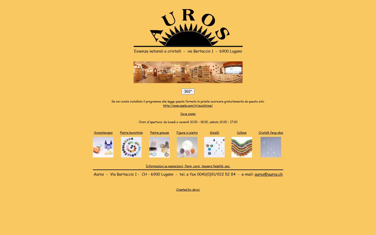 Anteprima del sito: Auros di Cavadini