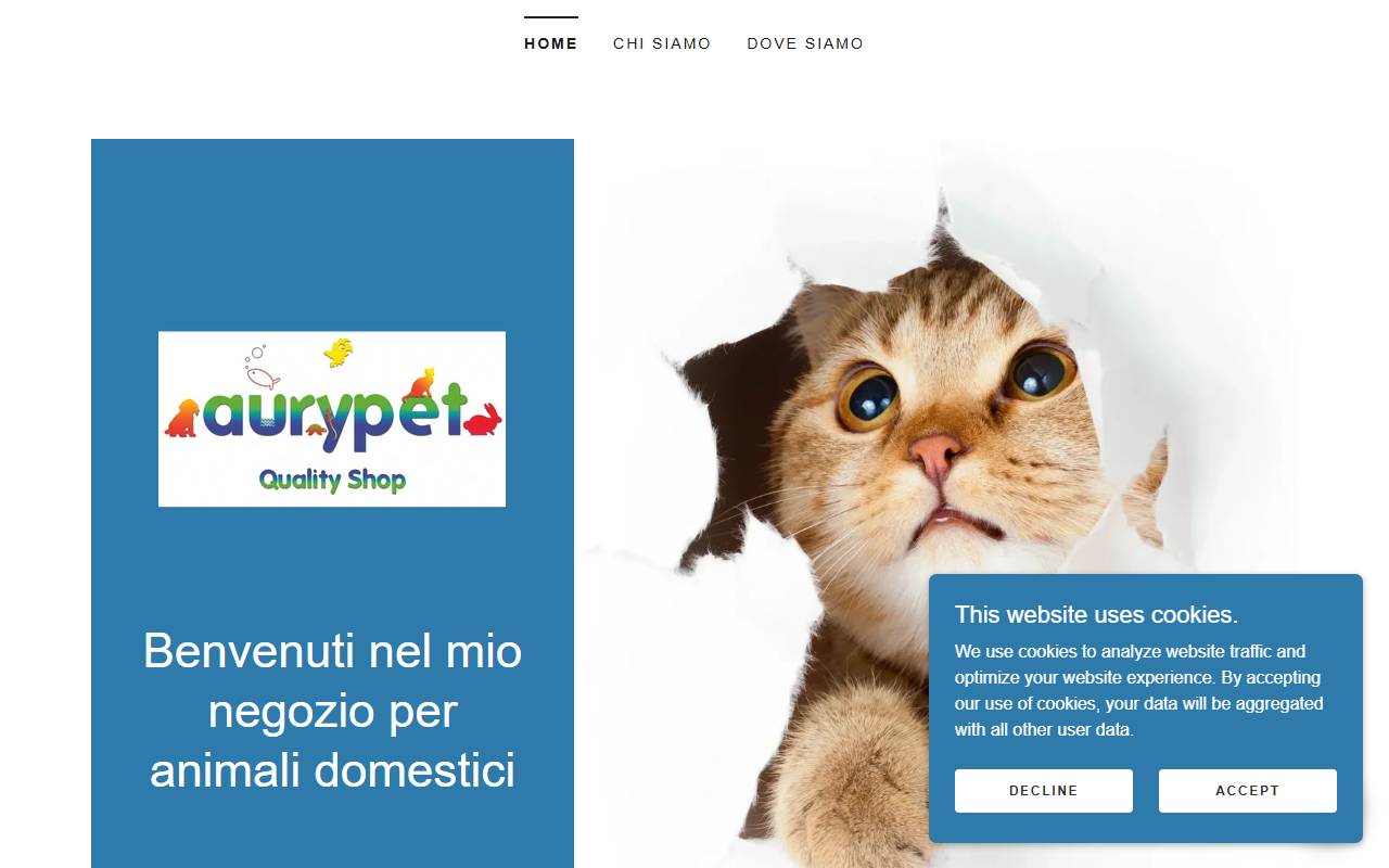 Anteprima del sito: Aurypet Quality Shop Sagl