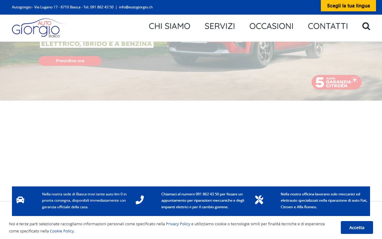 Anteprima del sito: Auto Giorgio SA