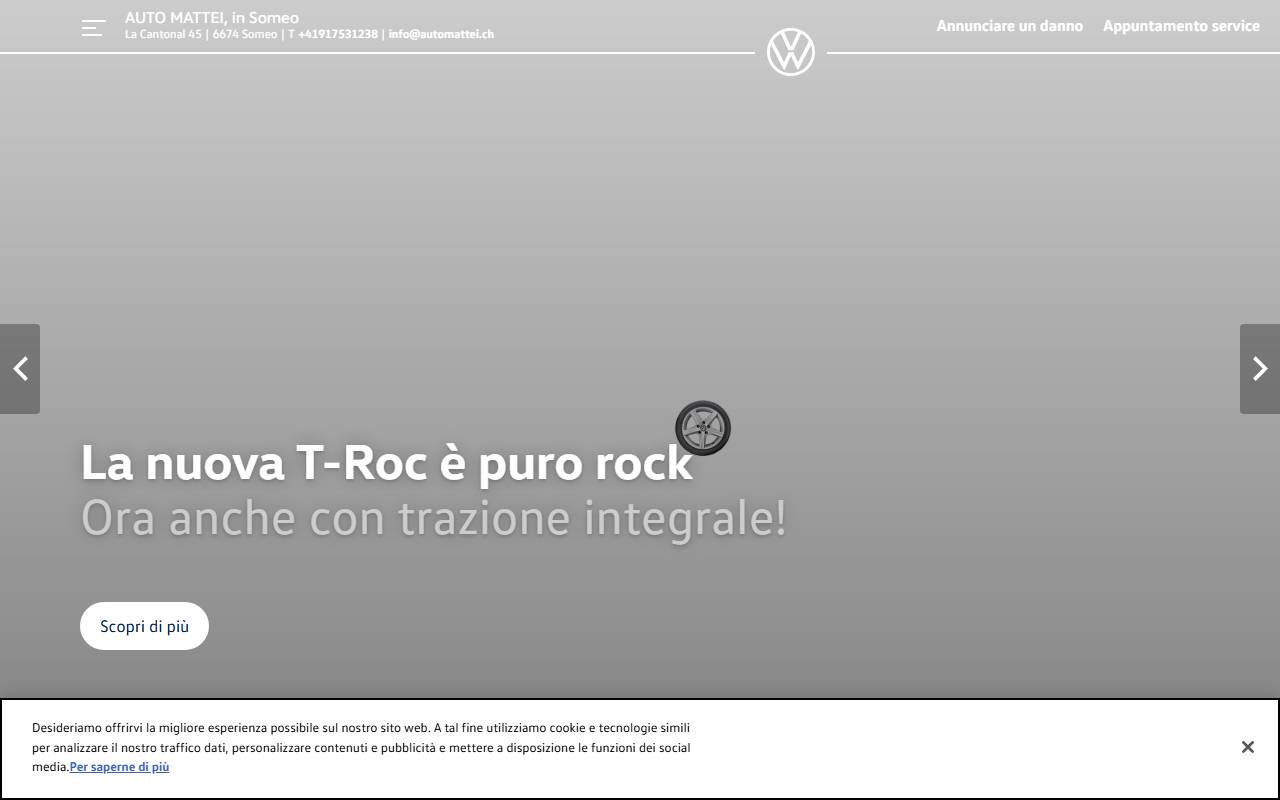 Anteprima del sito: AUTO MATTEI, in Someo