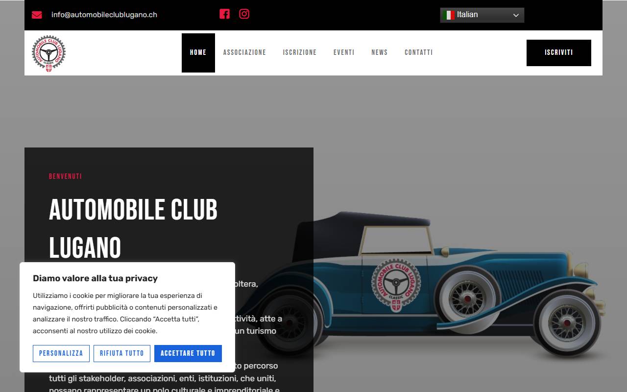 Anteprima del sito: AUTOMOBILE CLUB LUGANO CLASSIC