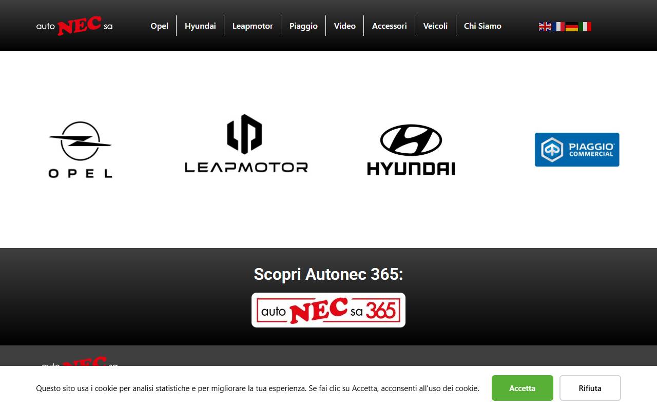 Anteprima del sito: Autonec SA