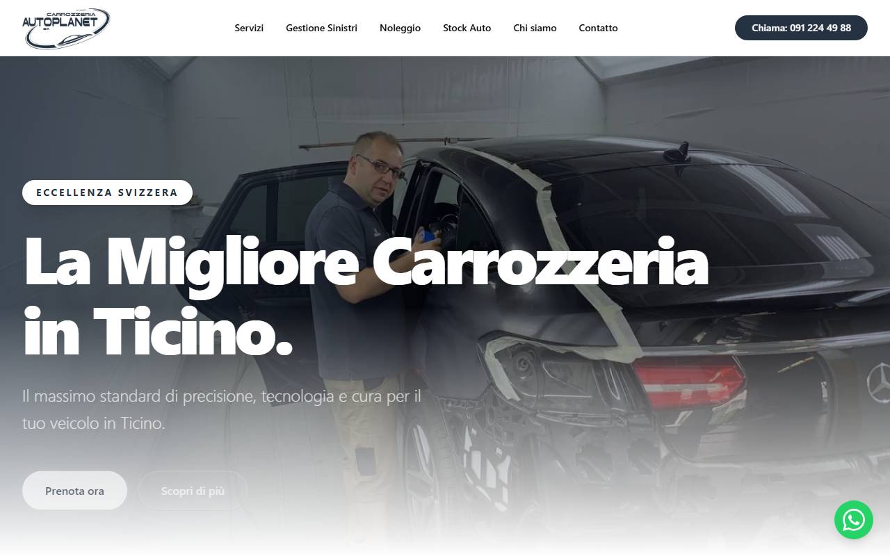 Anteprima del sito: Carrozzeria Autoplanet SA