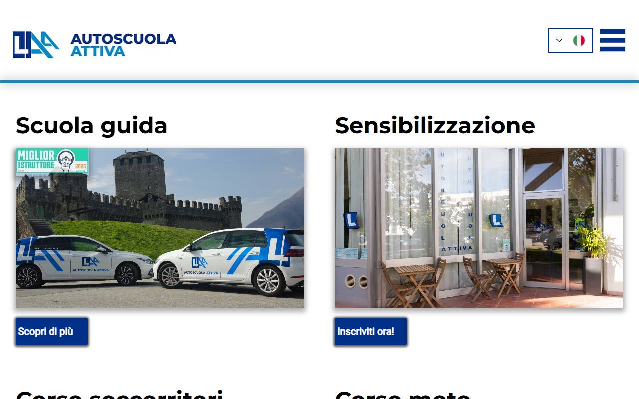 Anteprima del sito: AA Autoscuola Attiva di Fermo Ruffato