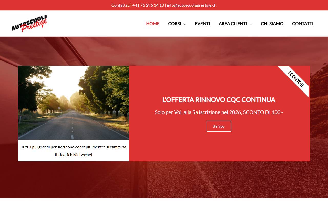 Anteprima del sito: Autoscuola Prestige di Alex e Claudio Robbiani s.n.c.