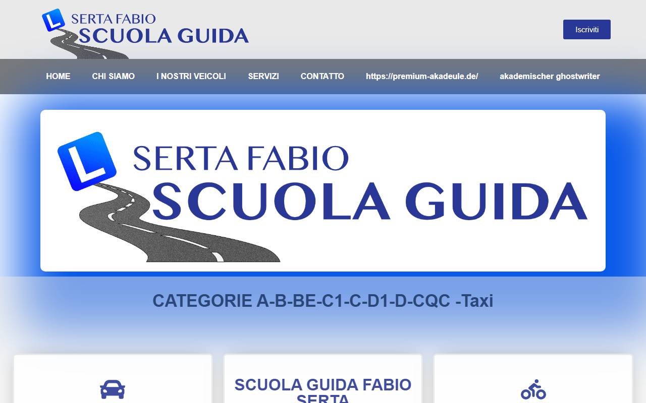 Anteprima del sito: Scuola Guida e Autotrasporti di Fabio Serta dipl. fed.